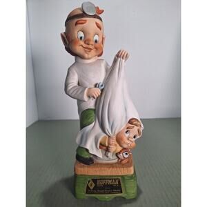 Hoffman Bourbon "Mr. Dentist" Whiskey Decanter Music Box Japan Vintage- Works!